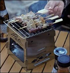 3-in-1 Draagbare Reis BBQ & Kachel - Compact RVS Kamperen -  - EaziPeazi