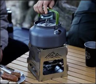 3-in-1 Draagbare Reis BBQ & Kachel - Compact RVS Kamperen -  - EaziPeazi